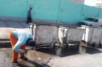 شستشوی و گندزدایی مخارن زباله سطح منطقه‌دو