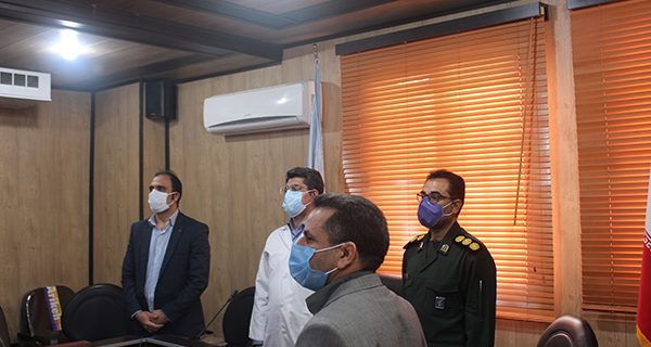 حضور رئیس سازمان بسیج کارمندان سپاه حضرت نبی اکرم(ص) در پزشکی قانونی استان کرمانشاه