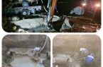 شکستگی خط انتقال آب چاه های میاندربند کرمانشاه